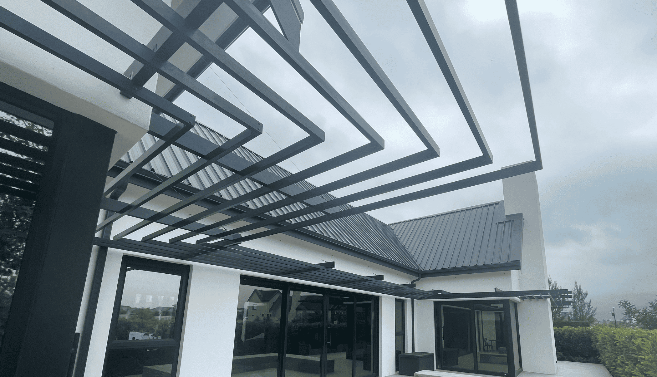 Custom aluminium pergola installation by HVS
