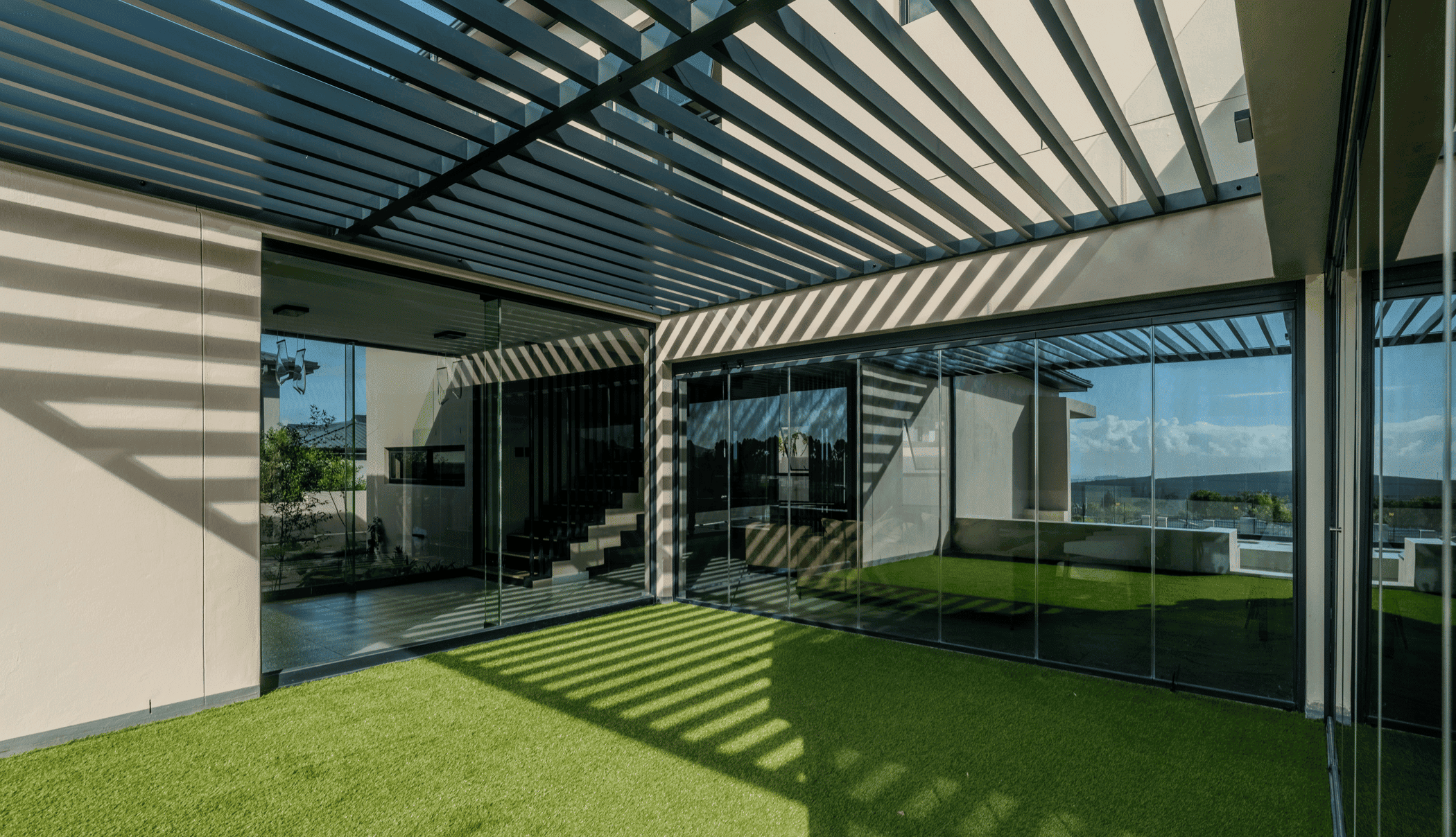Custom aluminium pergola installation by HVS