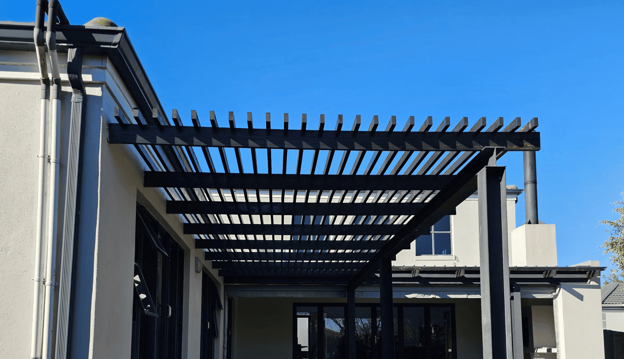 Custom aluminium pergola installation by HVS